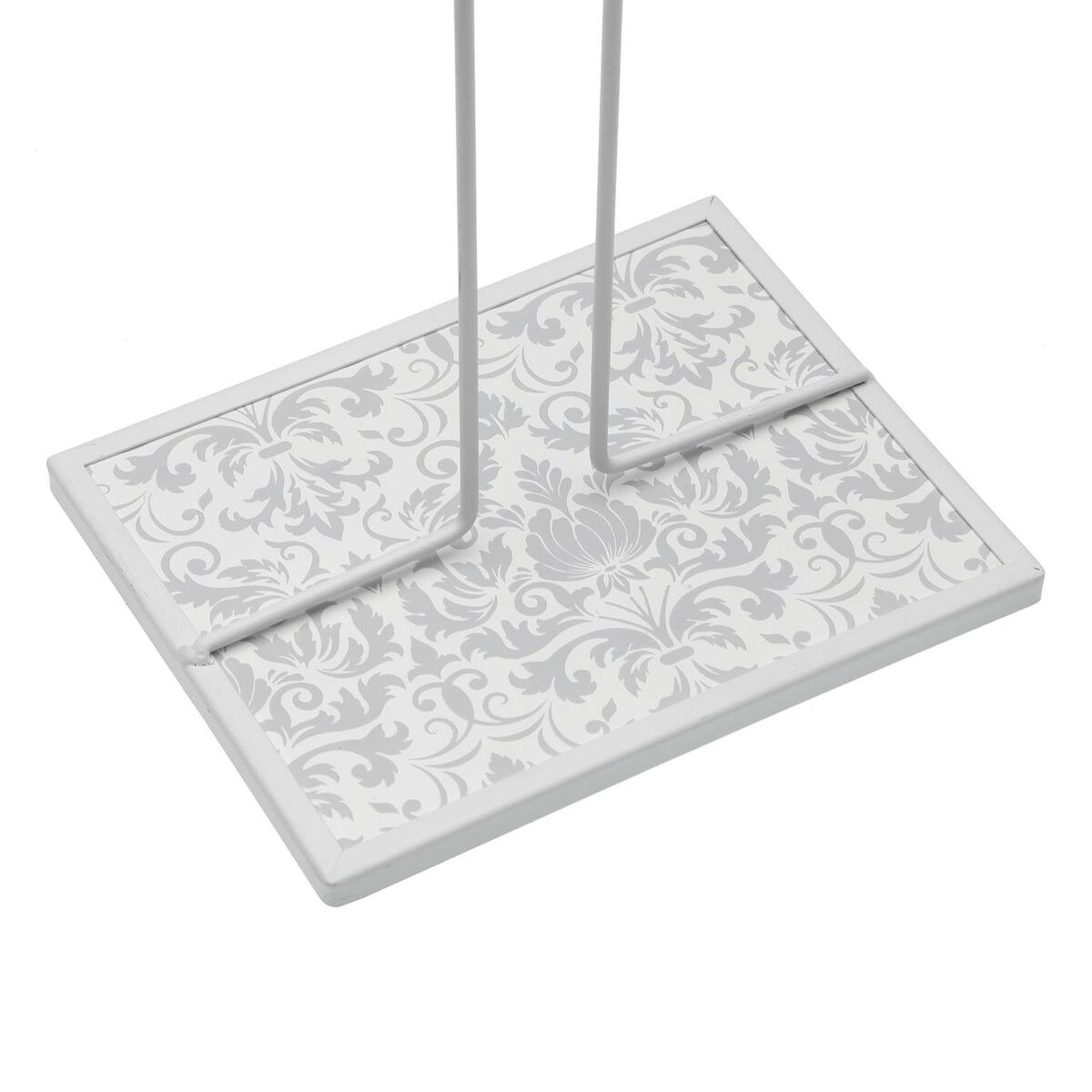 Portarrollo de Papel de Cocina Versa Damasco Metal Acero Madera MDF 16,5 x 31 x 13 cm