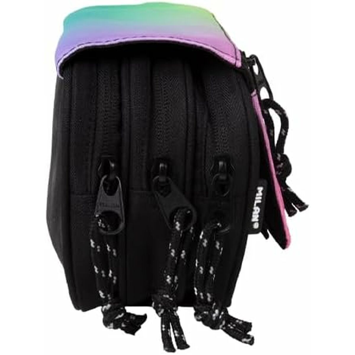 Estuche Escolar Milan Sunset Negro 13 x 24 x 10 cm