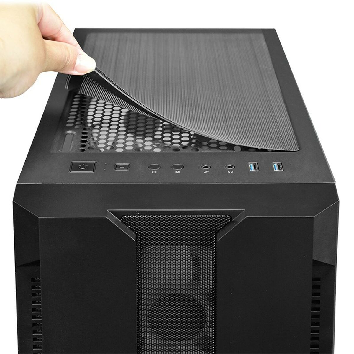 Caja Semitorre ATX/mATX Chieftec GS-01B-OP Blanco Negro