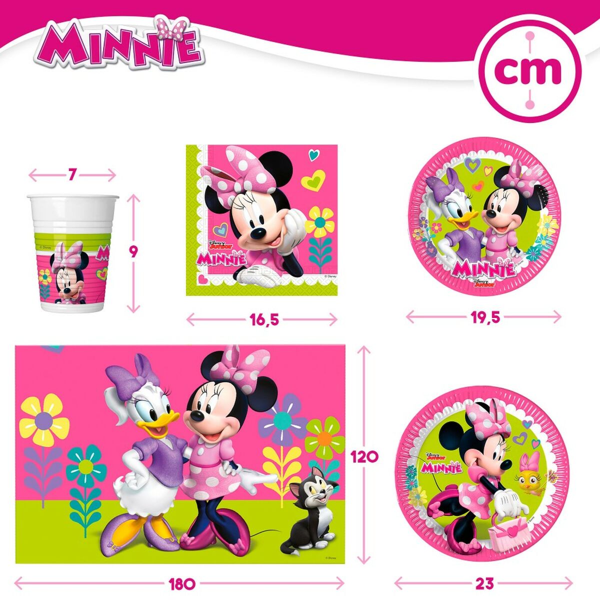 Set Artículos de Fiesta Minnie Mouse Happy Deluxe 16 89 Piezas