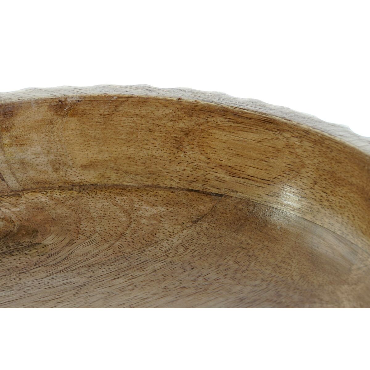 Centro de Mesa DKD Home Decor Blanco Marrón oscuro Madera de mango 25 x 25 x 9 cm