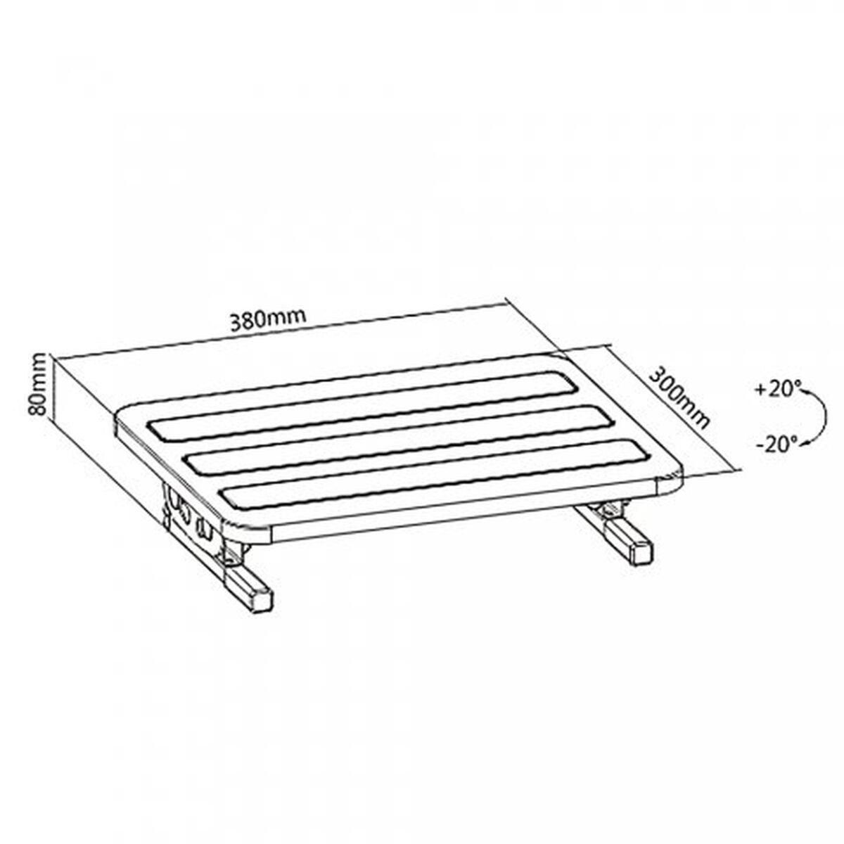 Reposapiés MacLean MC-831 Negro 30 cm