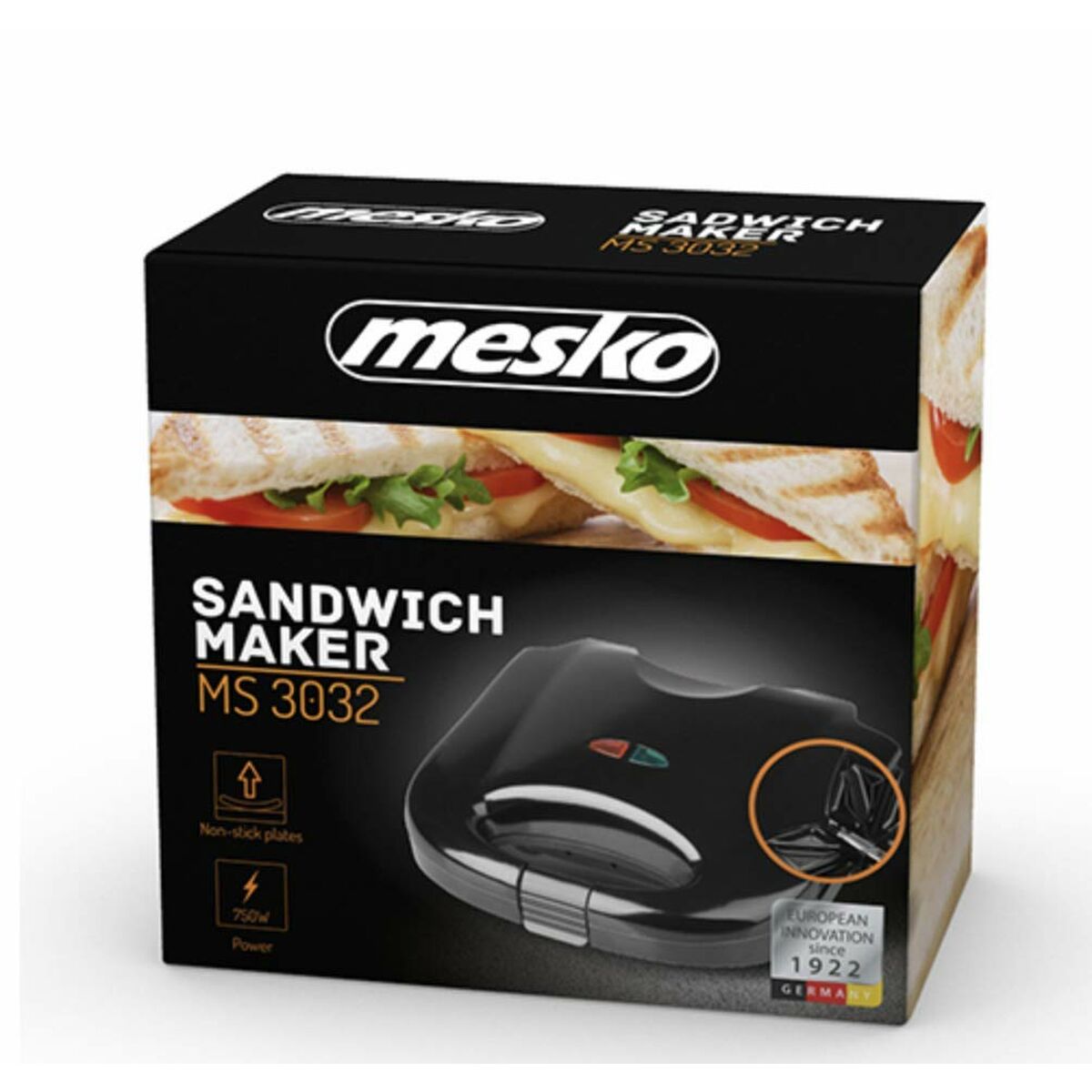 Sandwichera Adler MS 3032 Negro Multicolor 850 W