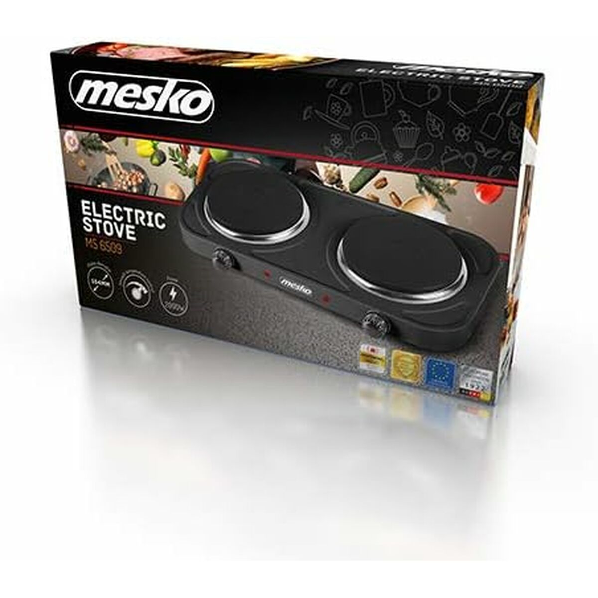 Placa Eléctrica de Cocción Adler MS 6509 Negro 2000 W