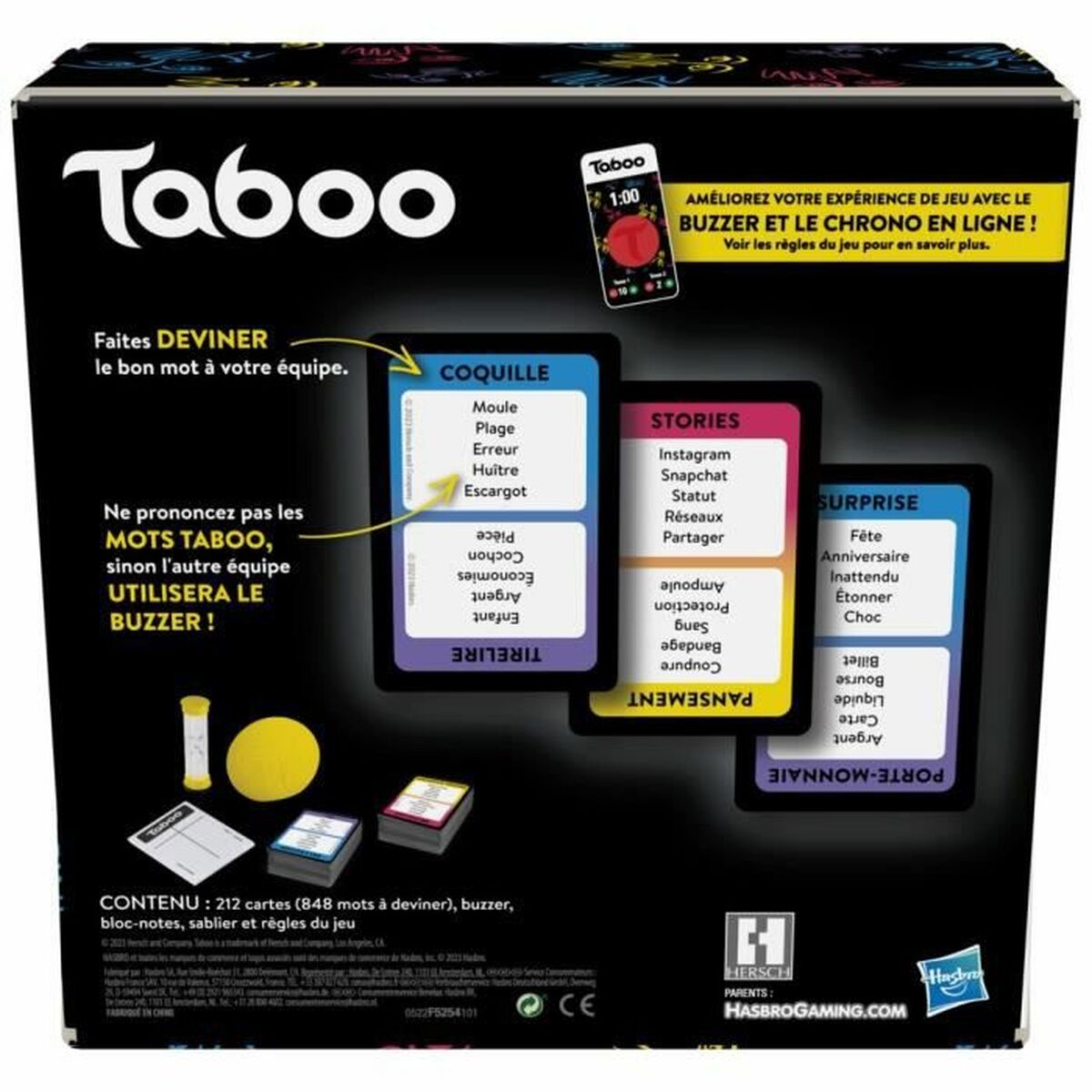 Juego de preguntas y respuestas Hasbro Taboo