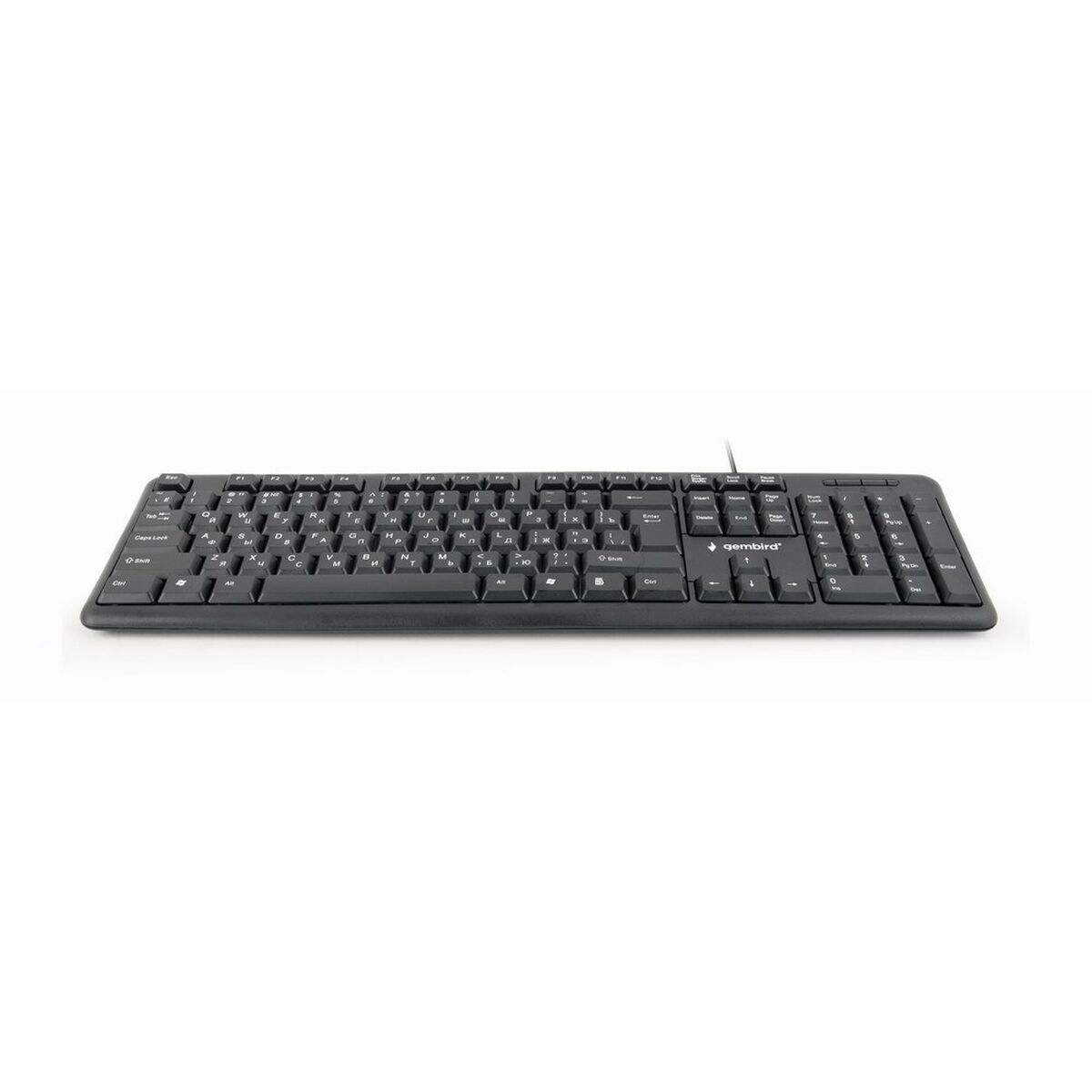 Teclado GEMBIRD KB-U-103-RU Negro Monocromo Inglés Ruso QWERTY