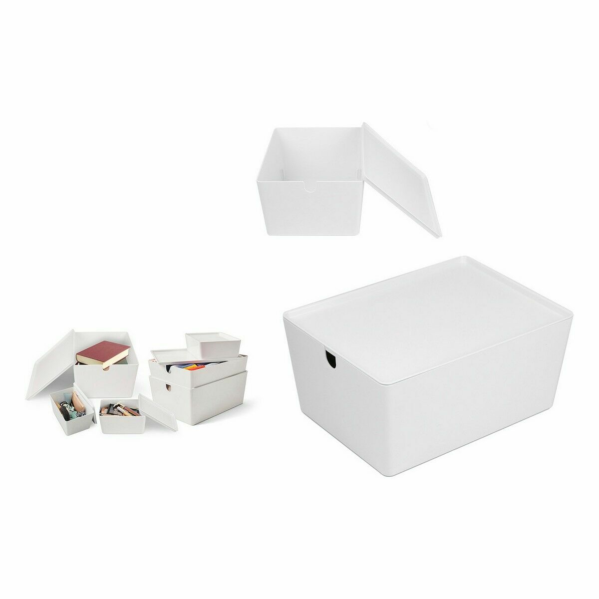 Caja Organizadora Apilable Confortime Con Tapa 35 x 26 x 16 cm