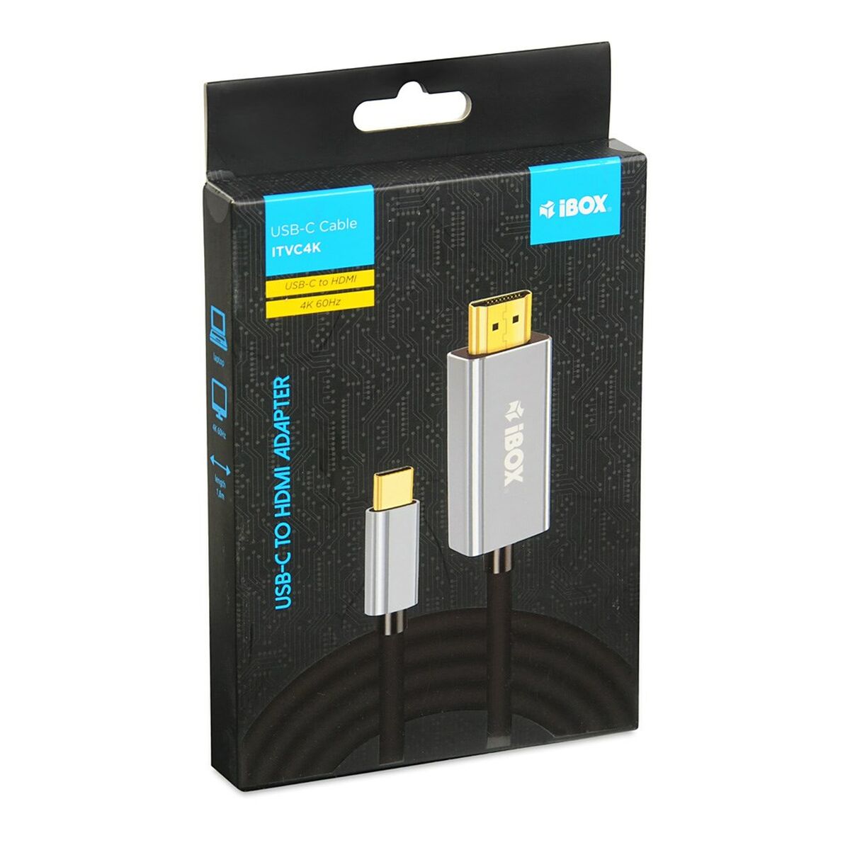 Adaptador USB C a HDMI Ibox ITVC4K Negro 1,8 m