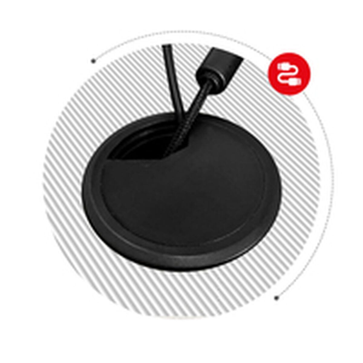 Escritorio Huzaro Hero 2.5 Blanco Negro Aluminio 120 x 60 cm