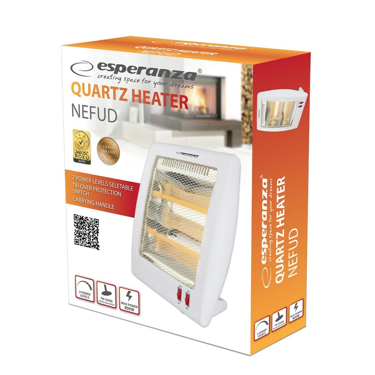 Calefactor Esperanza EHH010 Blanco 800 W