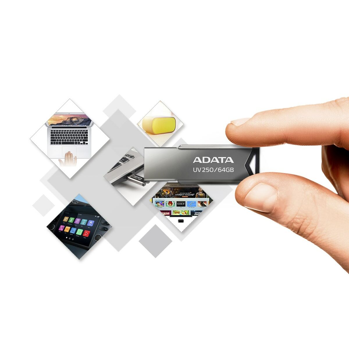 Memoria USB Adata UV250 Plateado 32 GB