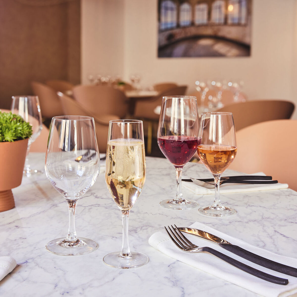 Set de copas de vino Chef&Sommelier Evidence Transparente Vidrio 350 ml Vino (6 Unidades)