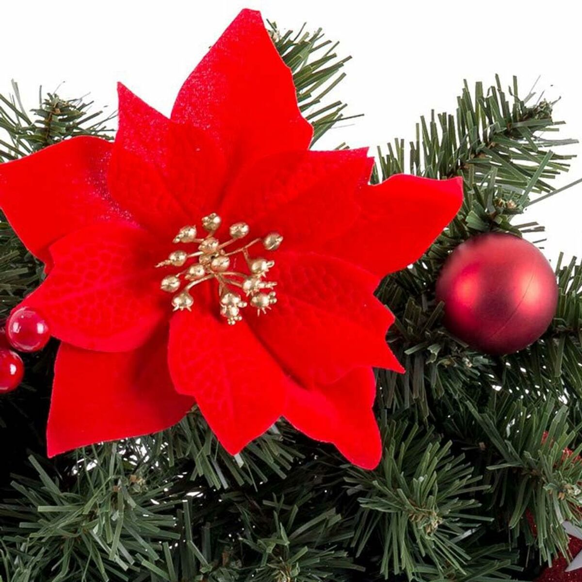 Colgador para Puertas Rojo Verde Plástico Tejido Navidad 60 cm 25 X 16 X 60 CM