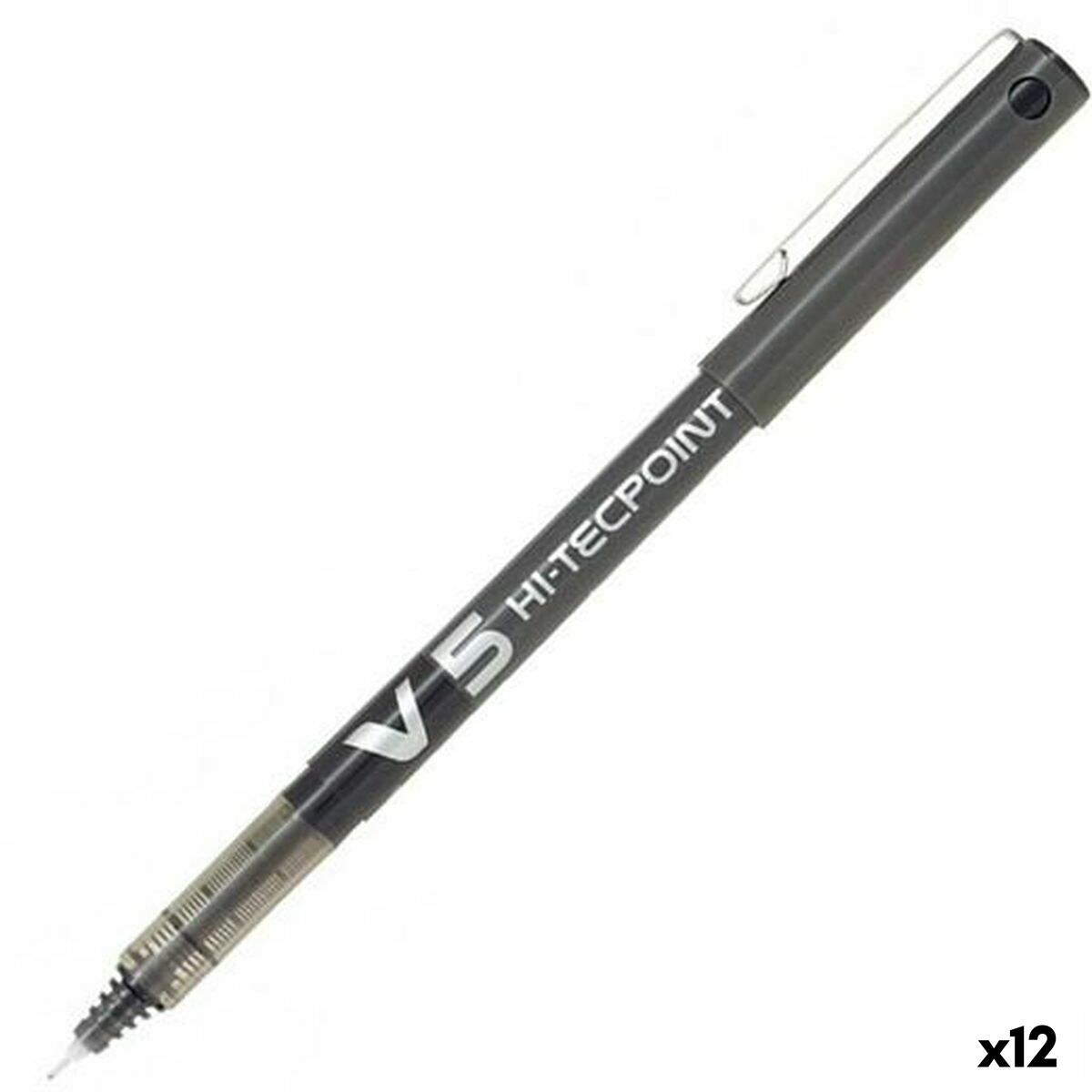 Boligrafo de tinta líquida Pilot V-5 Hi-Tecpoint Negro 0,3 mm (12 Unidades)