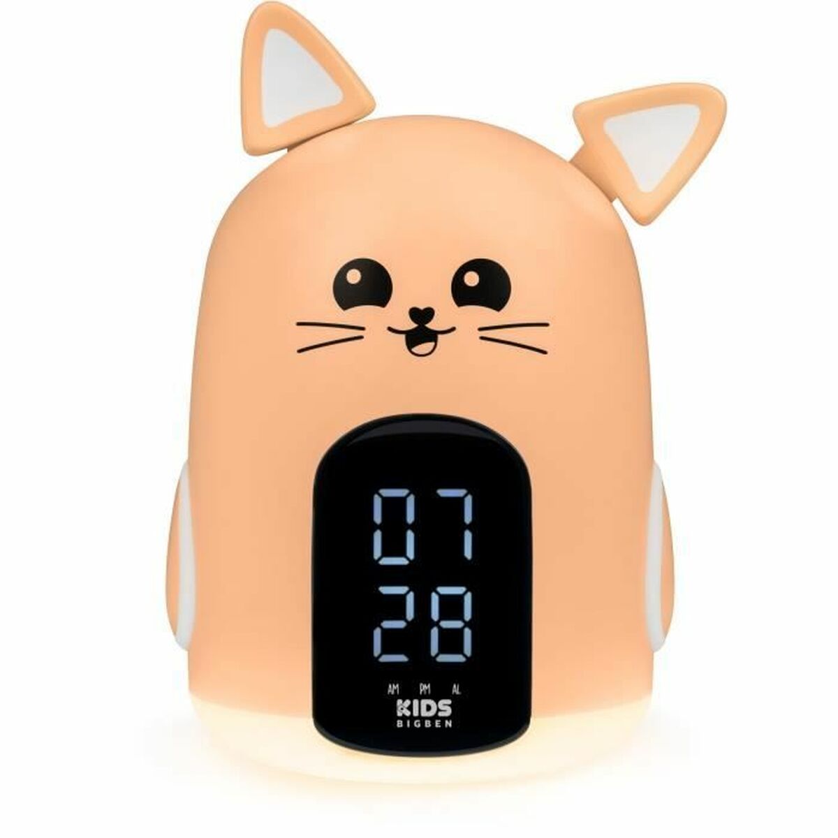 Reloj Despertador Bigben Salmón Gato