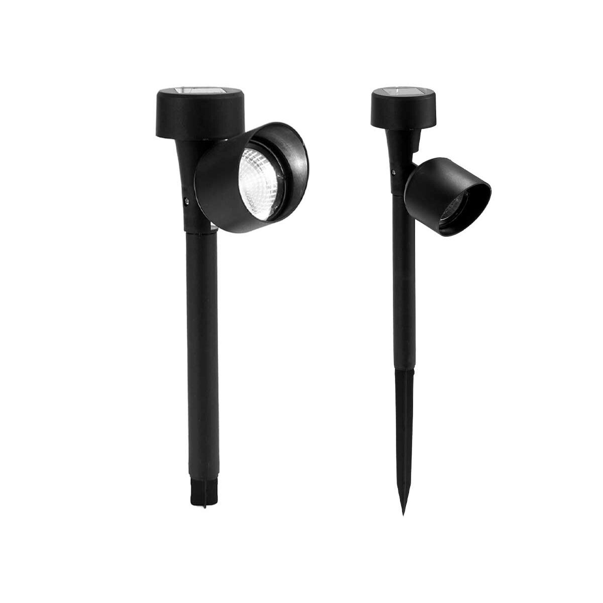 Lámpara solar Ibergarden Negro 12 x 26 x 5,5 cm (24 Unidades)