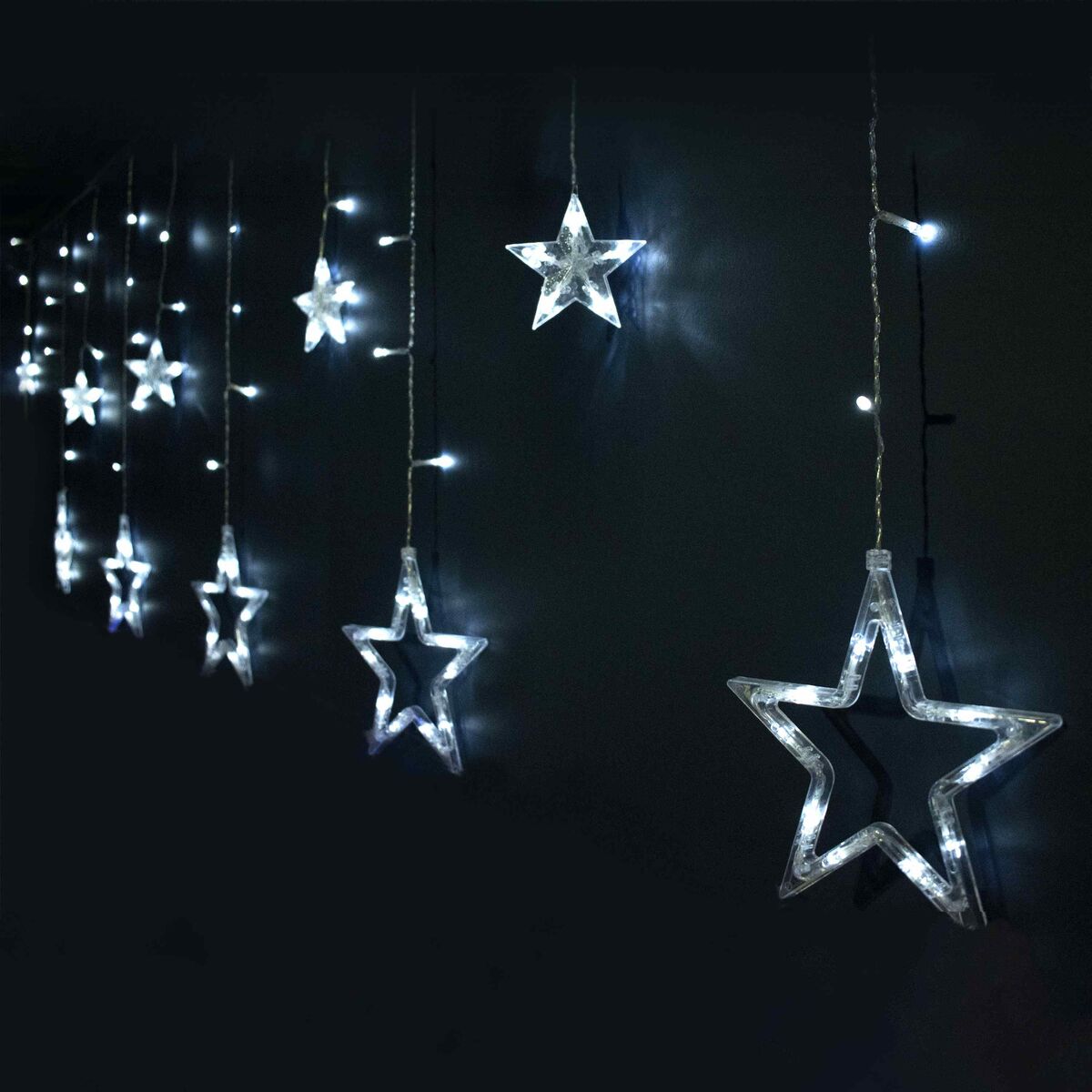 Cortina de Luces LED Estrellas Blanco 8 m 22 x 20 x 14 cm 22 X 19,5 X 14 CM