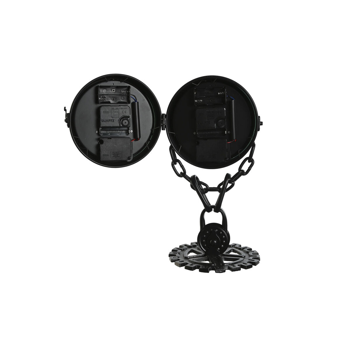 Reloj de Mesa Home ESPRIT Negro Plateado