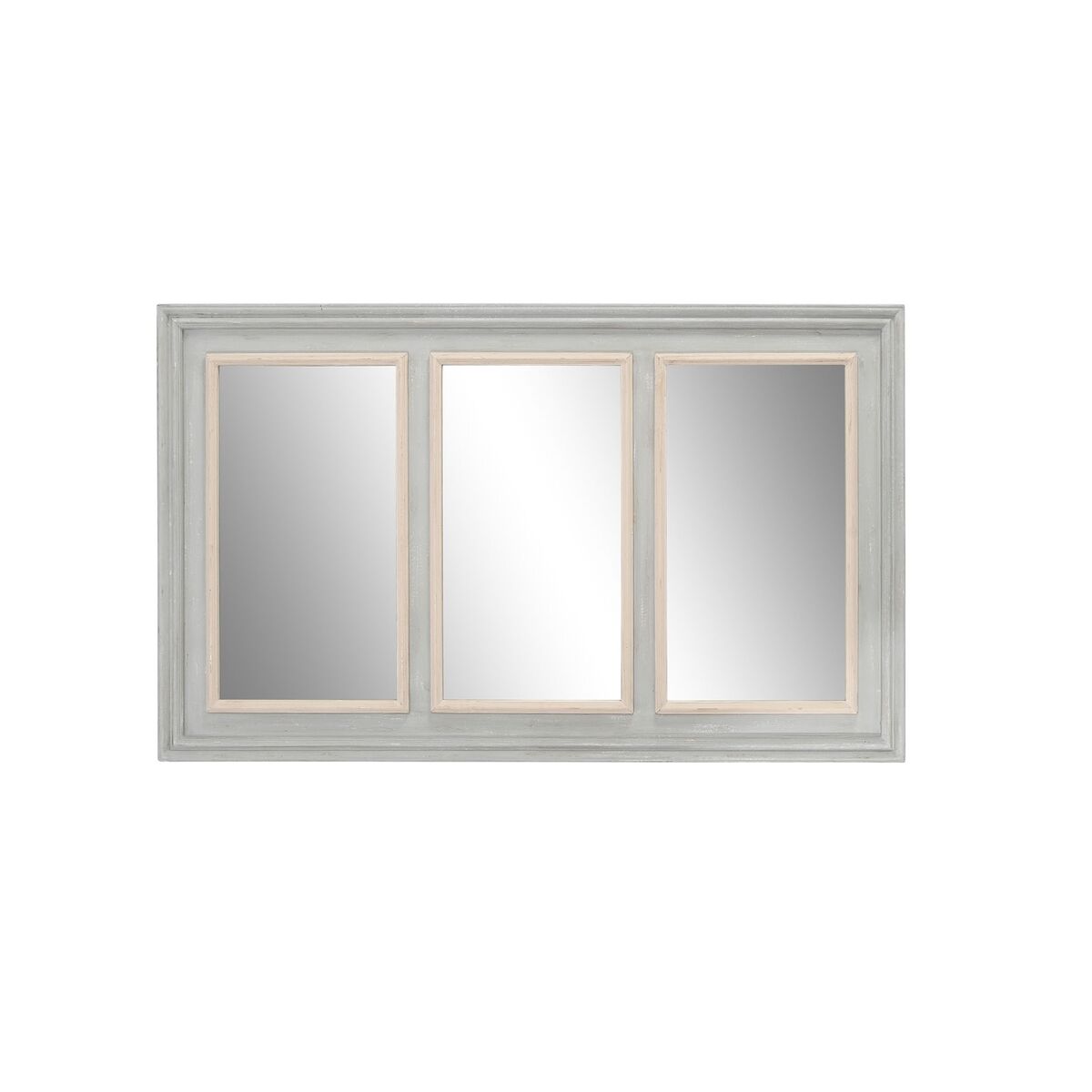 Espejo de pared Home ESPRIT Blanco Gris Natural 150 x 5 x 90 cm