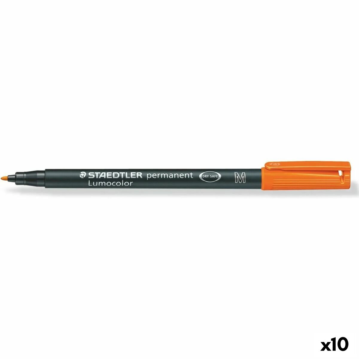 Rotulador permanente Staedtler Lumocolor 317 M Naranja (10 Unidades)