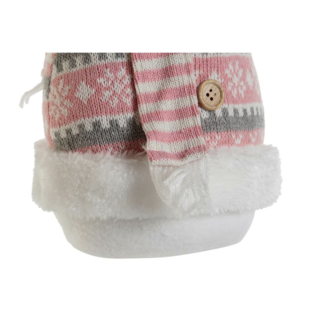 Muñeco de Nieve DKD Home Decor Blanco Marrón Rosa 30 x 16 x 33 cm (2 Unidades)