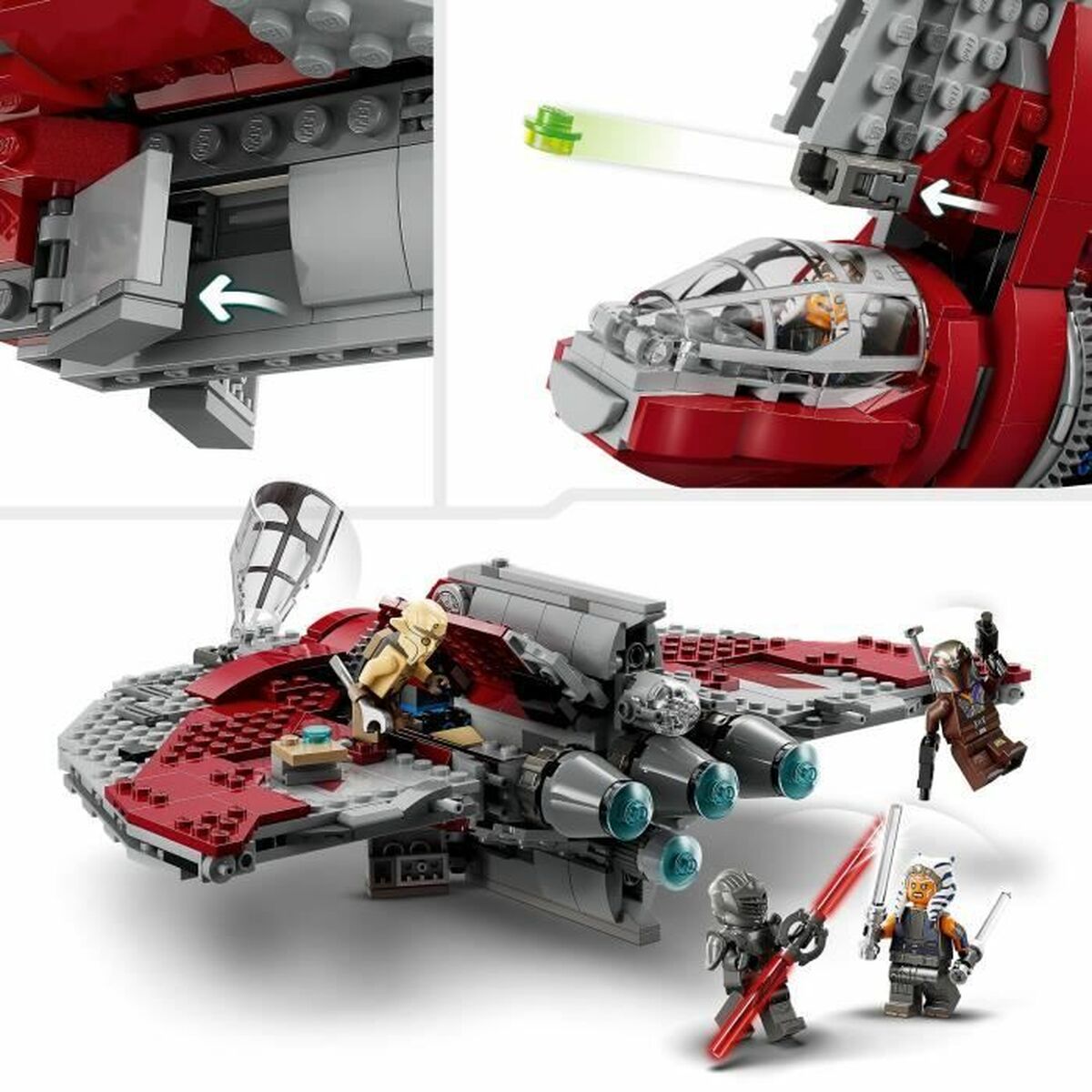 Juego de Construcción Lego Star Wars 75362 Ahsoka Tano's T6 Jedi Shuttle Multicolor 599 Piezas