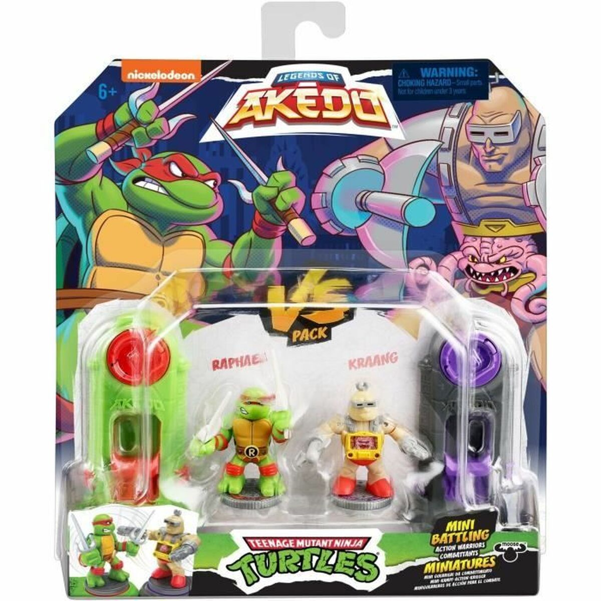 Figuras de combate Teenage Mutant Ninja Turtles Legends of Akedo:  Raphael vs Kraang