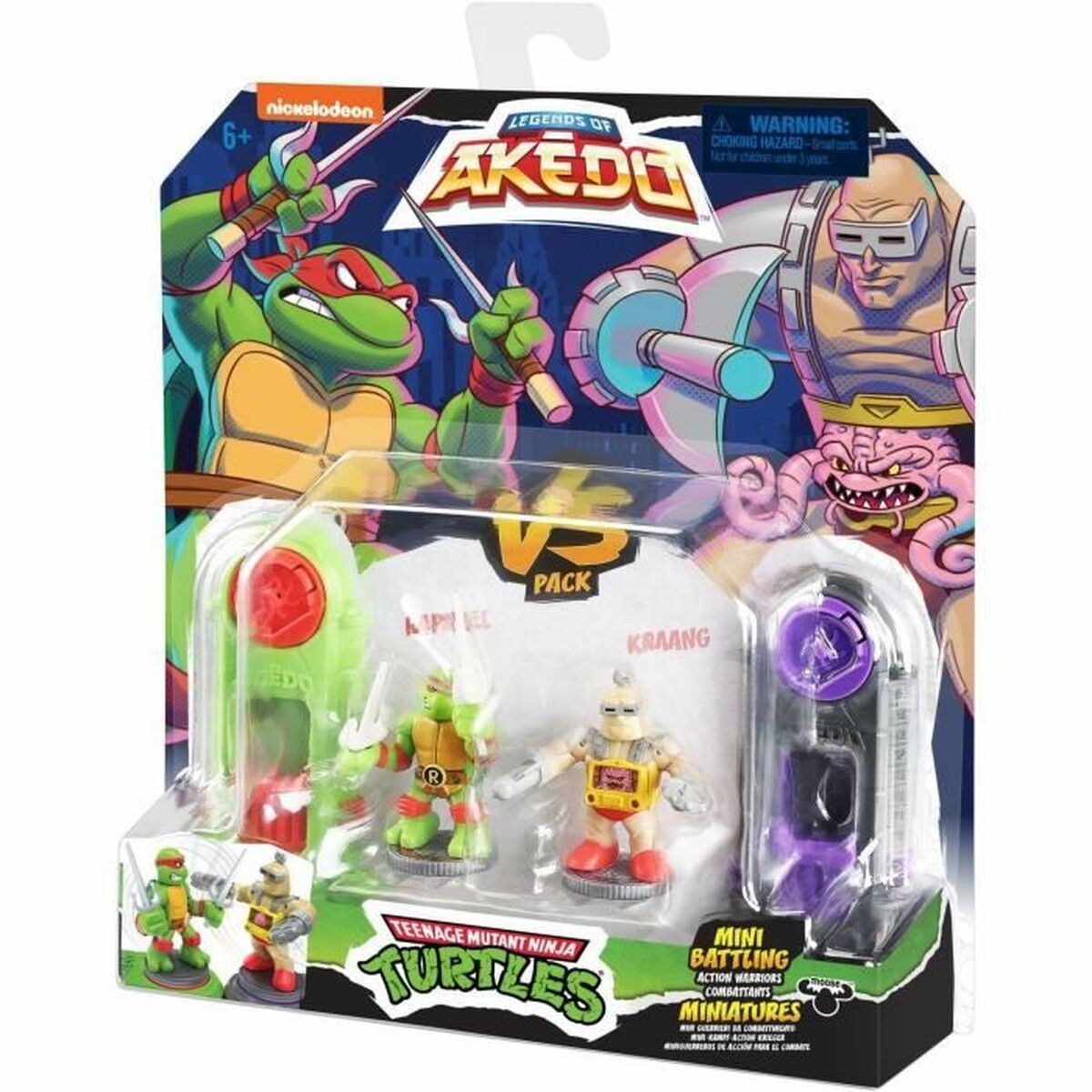 Figuras de combate Teenage Mutant Ninja Turtles Legends of Akedo:  Raphael vs Kraang