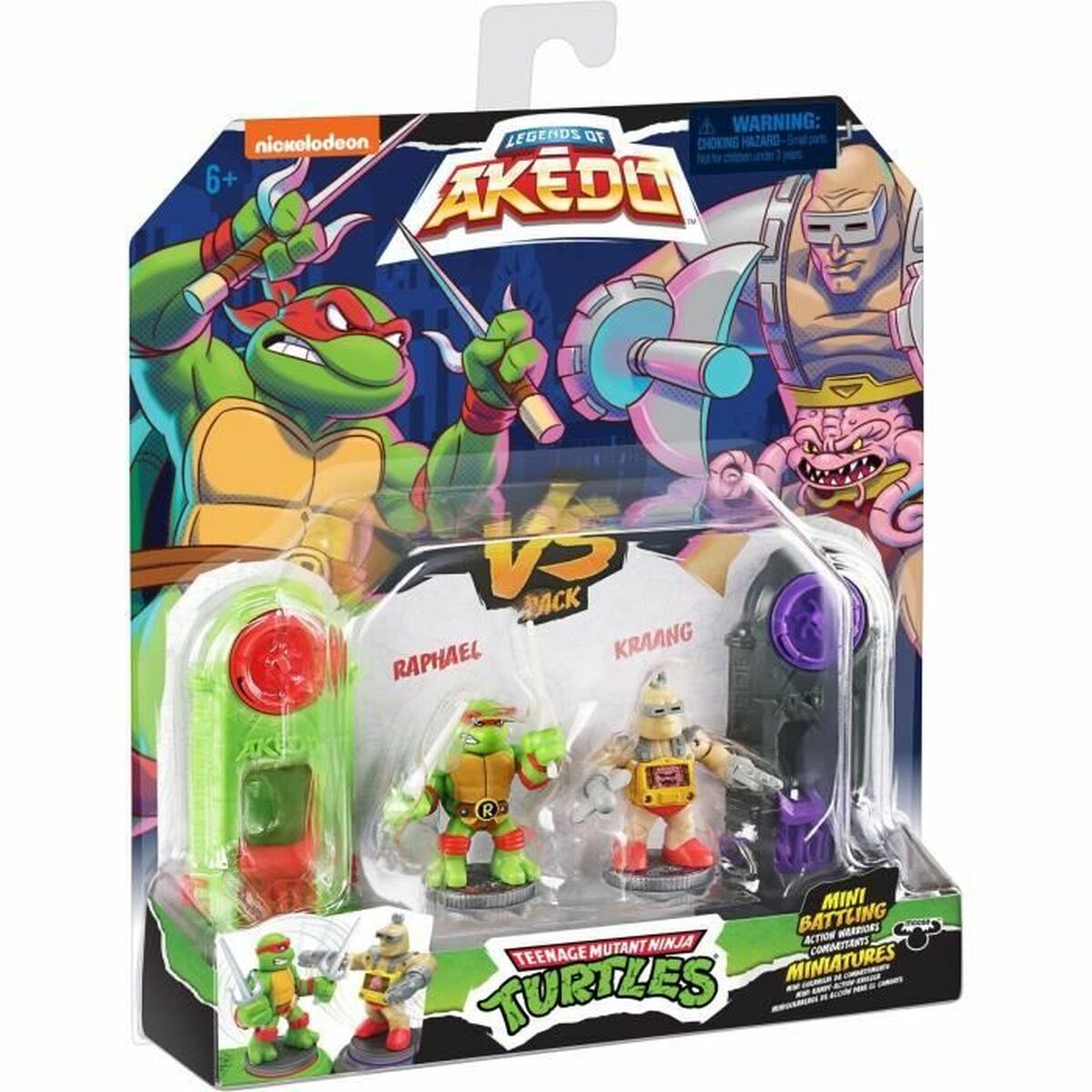 Figuras de combate Teenage Mutant Ninja Turtles Legends of Akedo:  Raphael vs Kraang