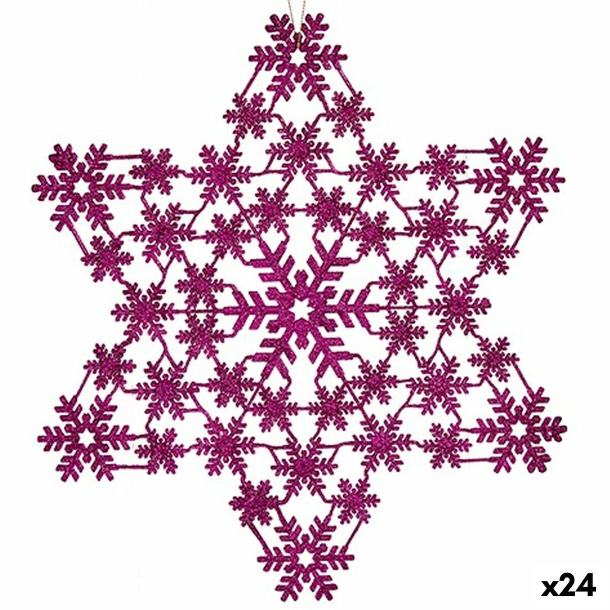 Adorno Navideño Krist+ Fucsia Estrella 29 x 0,1 x 32 cm 32 x 32 x 0,1 cm (24 Unidades)