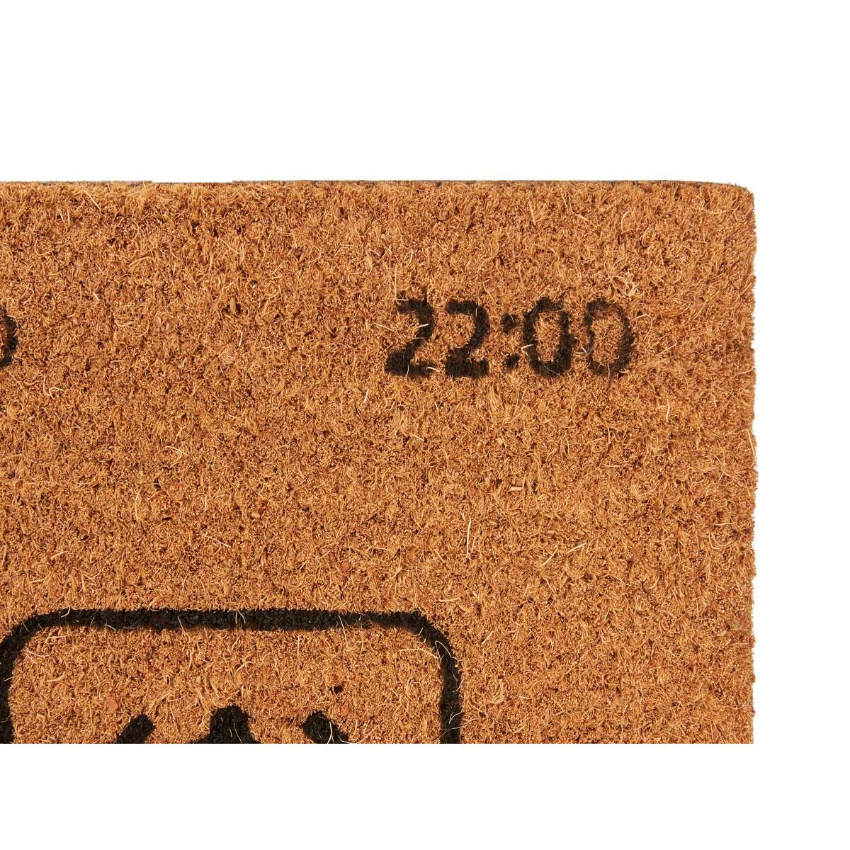 Felpudo Gift Decor Airplane Mode Amarillo Negro Natural PVC Fibra de coco 60 x 1 x 40 cm (12 Unidades)