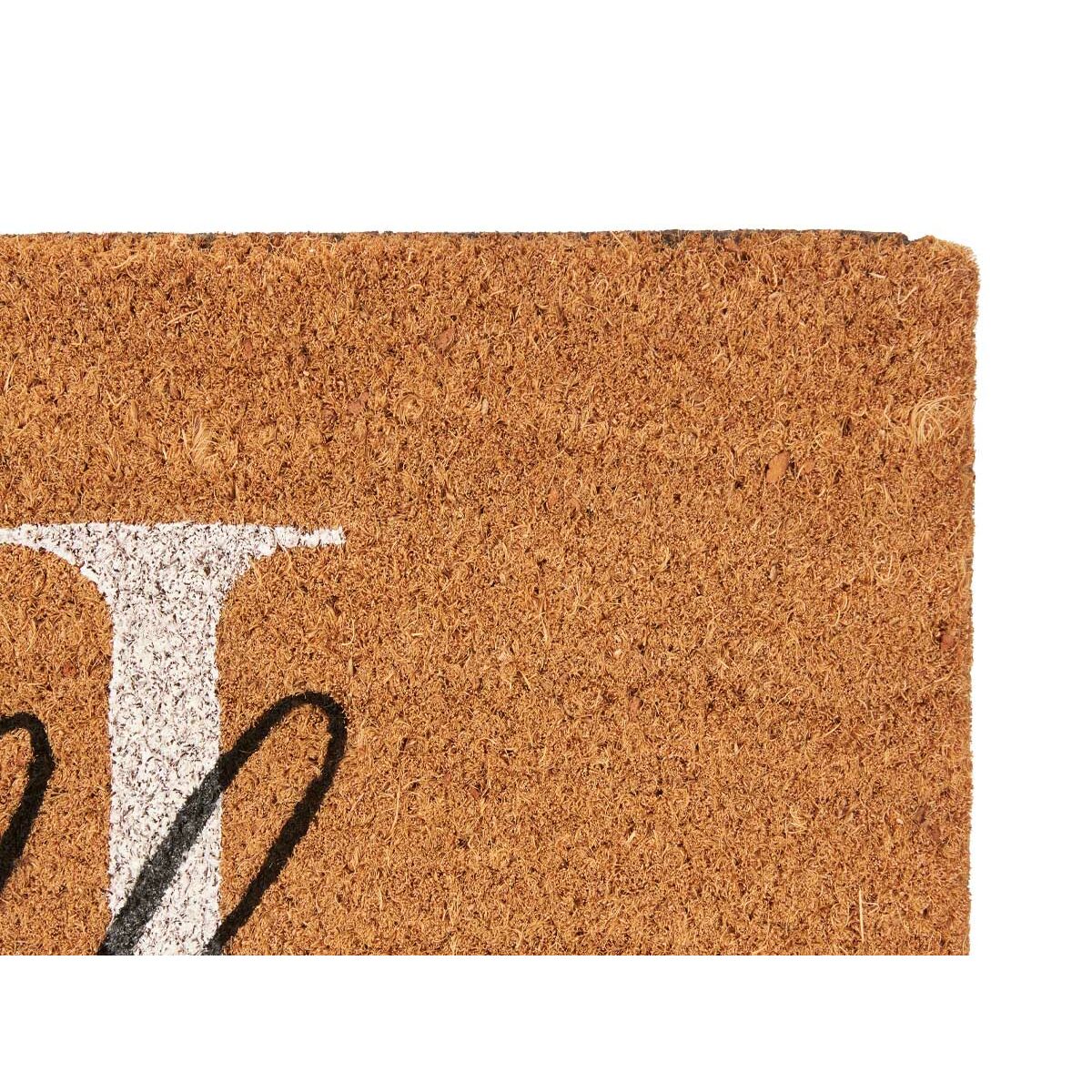 Felpudo Gift Decor Hello Blanco Negro Natural PVC 100 % PVC Fibra de coco 60 x 1 x 40 cm (10 Unidades) (12 Unidades)