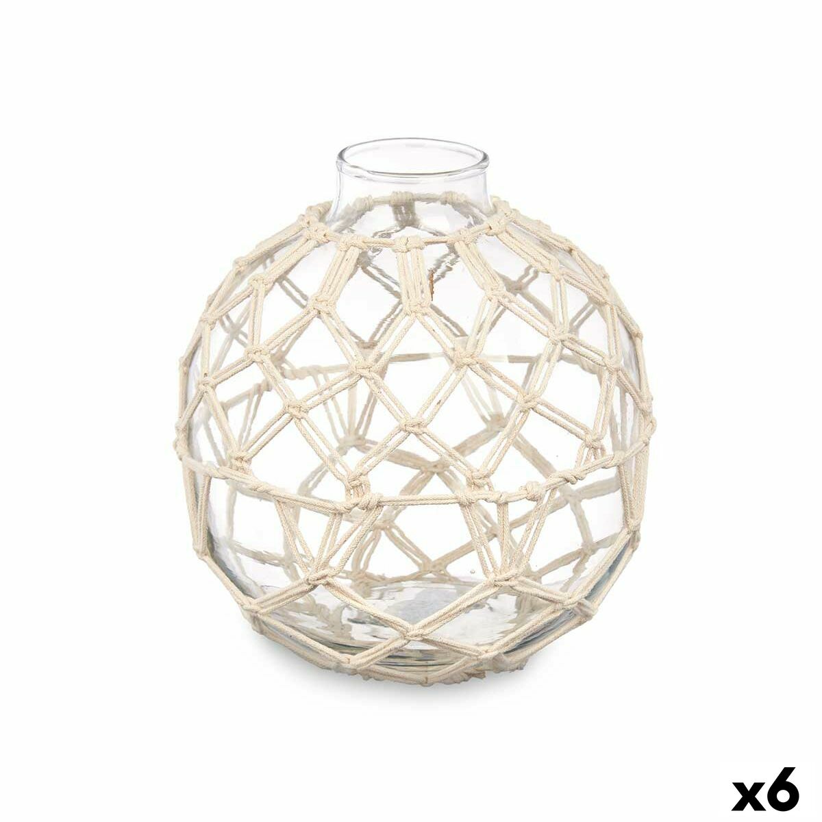 Bola Decorativa Gift Decor Blanco Transparente 18 x 20 x 18 cm 18 x 20 cm (6 Unidades)