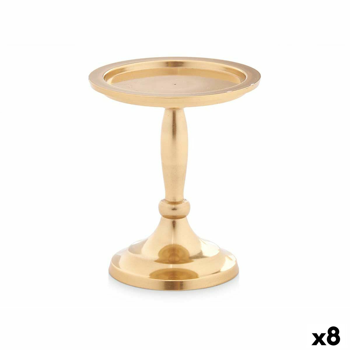 Candelabro Gift Decor Dorado Aluminio 10 x 12 x 10 cm (8 Unidades)