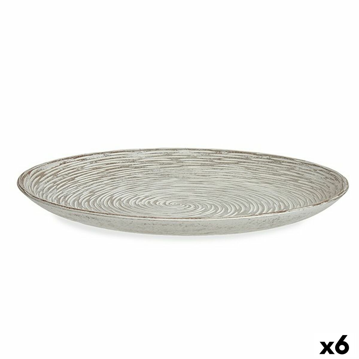 Centro de Mesa Gift Decor Blanco Madera MDF 34,5 x 3 x 34,5 cm Espiral (6 Unidades)