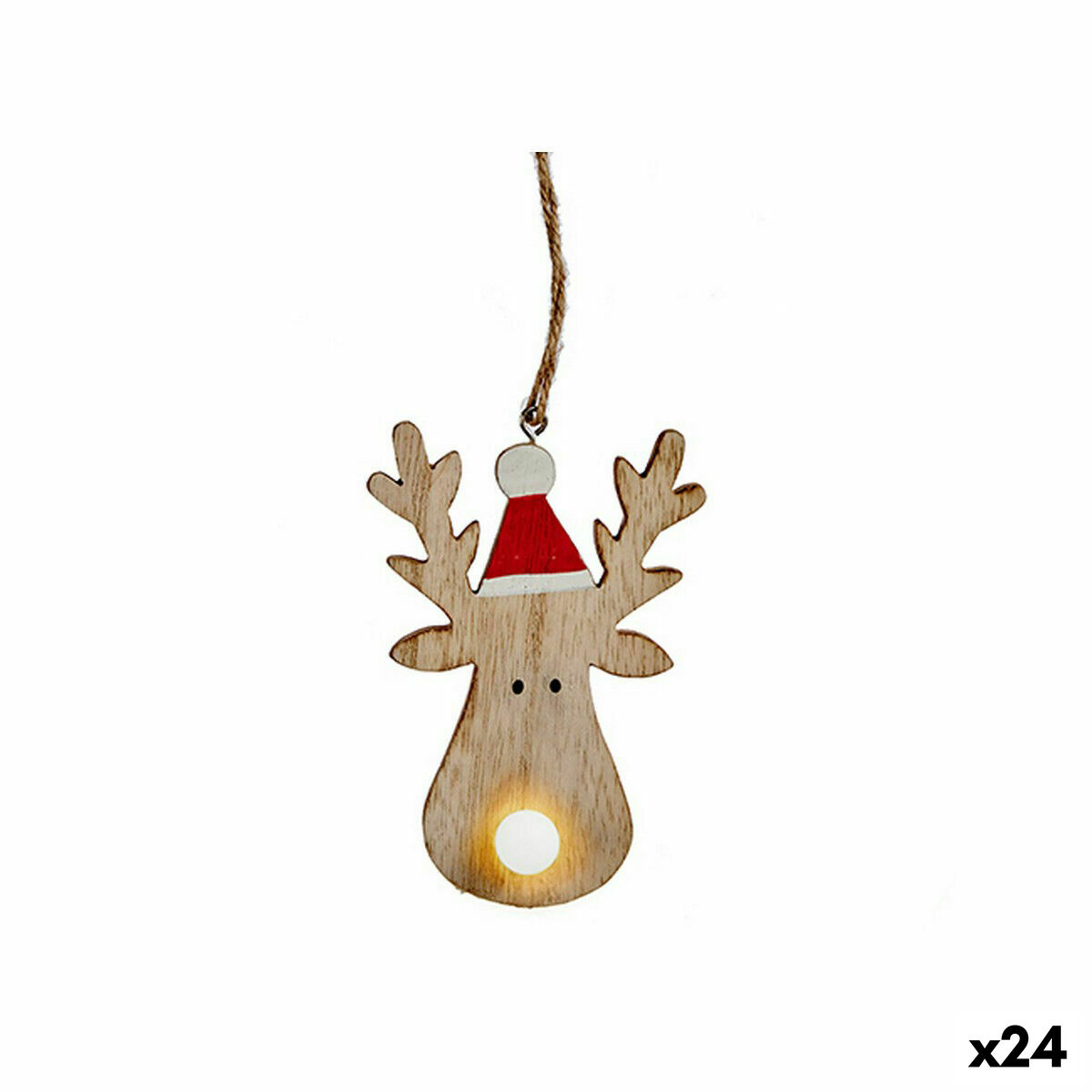 Adorno Navideño Krist+ Marrón Madera Reno 7,5 x 2,5 x 17 cm 7,5 x 11 x 3 cm (24 Unidades)