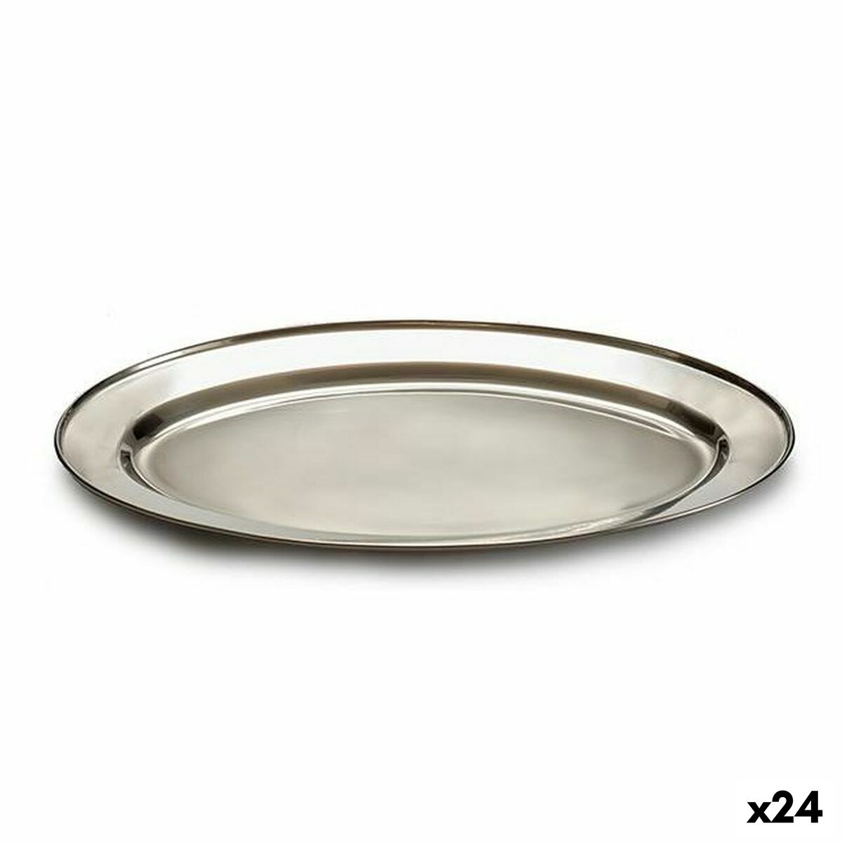 Bandeja Kinvara Plateado Plata Acero Inoxidable 30 x 2 x 20 cm (24 Unidades)
