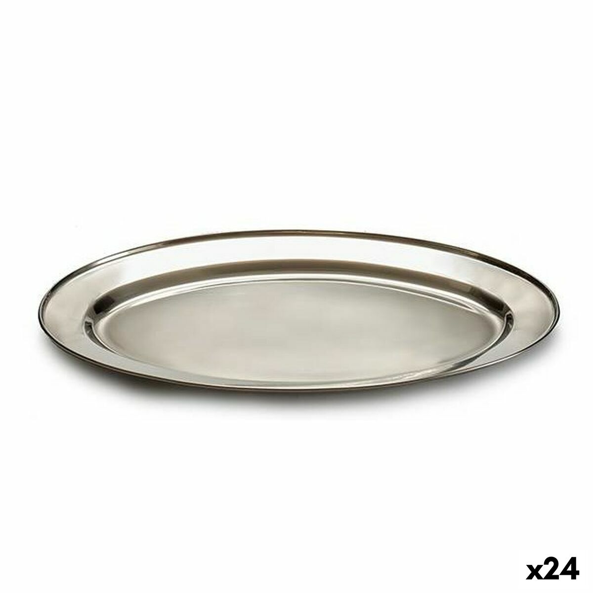 Bandeja Kinvara Plateado Plata Acero Inoxidable 40 x 2,5 x 26,5 cm (24 Unidades)