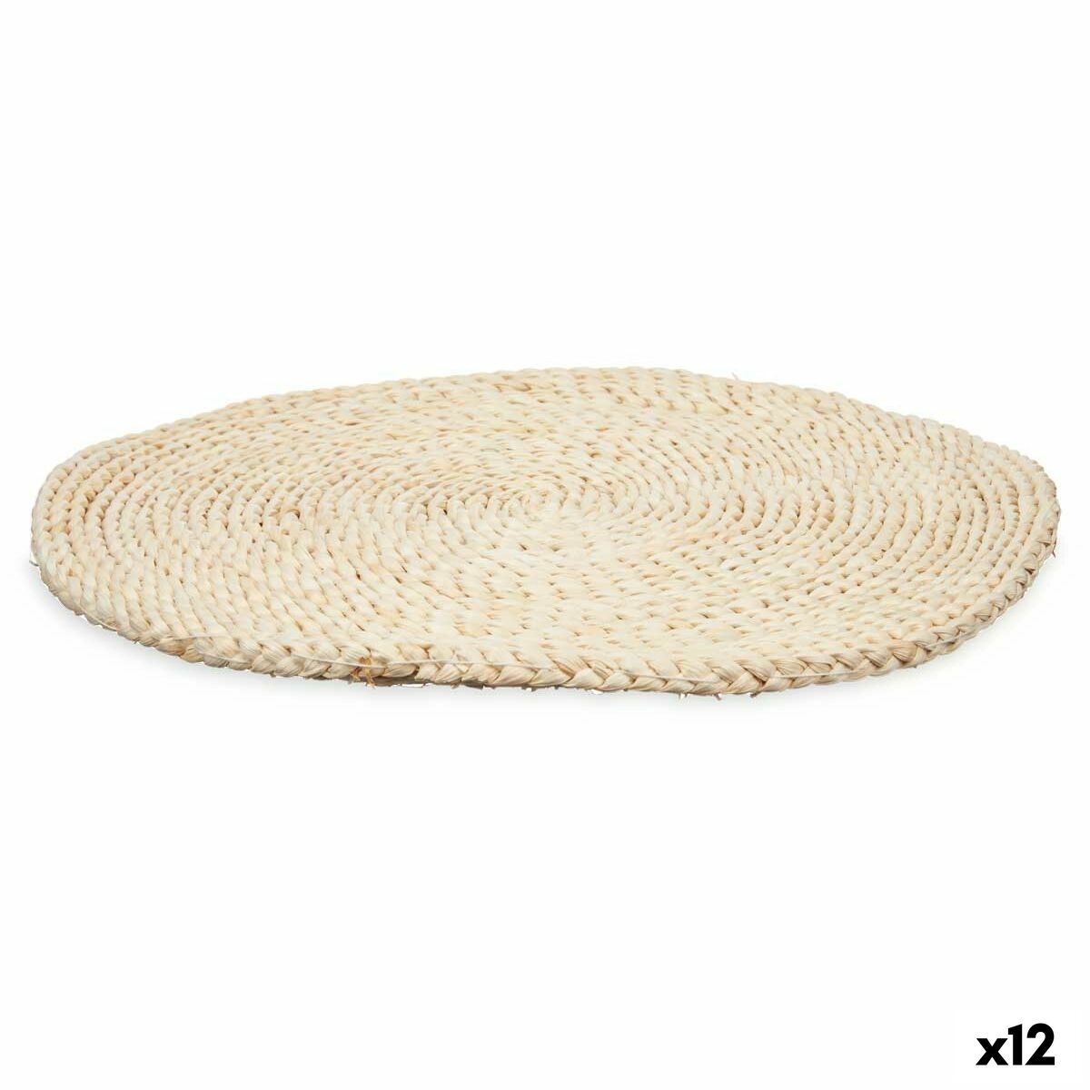 Salvamantel Kinvara Natural Esparto 39 x 2 x 39 cm 40 x 40 x 2 cm (12 Unidades)