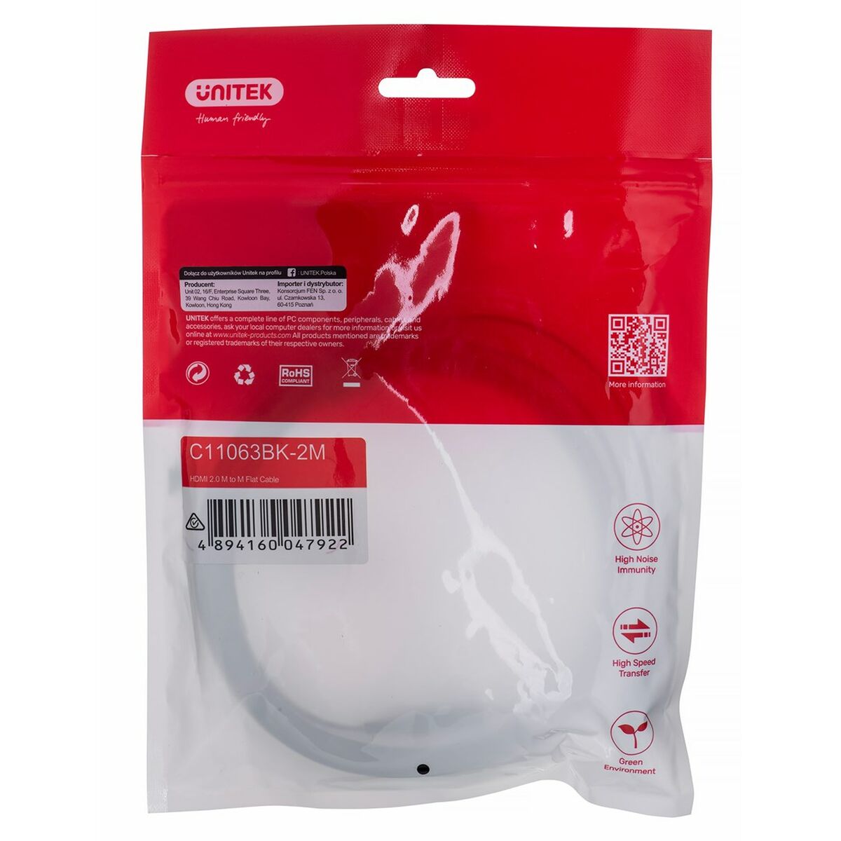 Cable HDMI Unitek C11063BK-2M 2 m