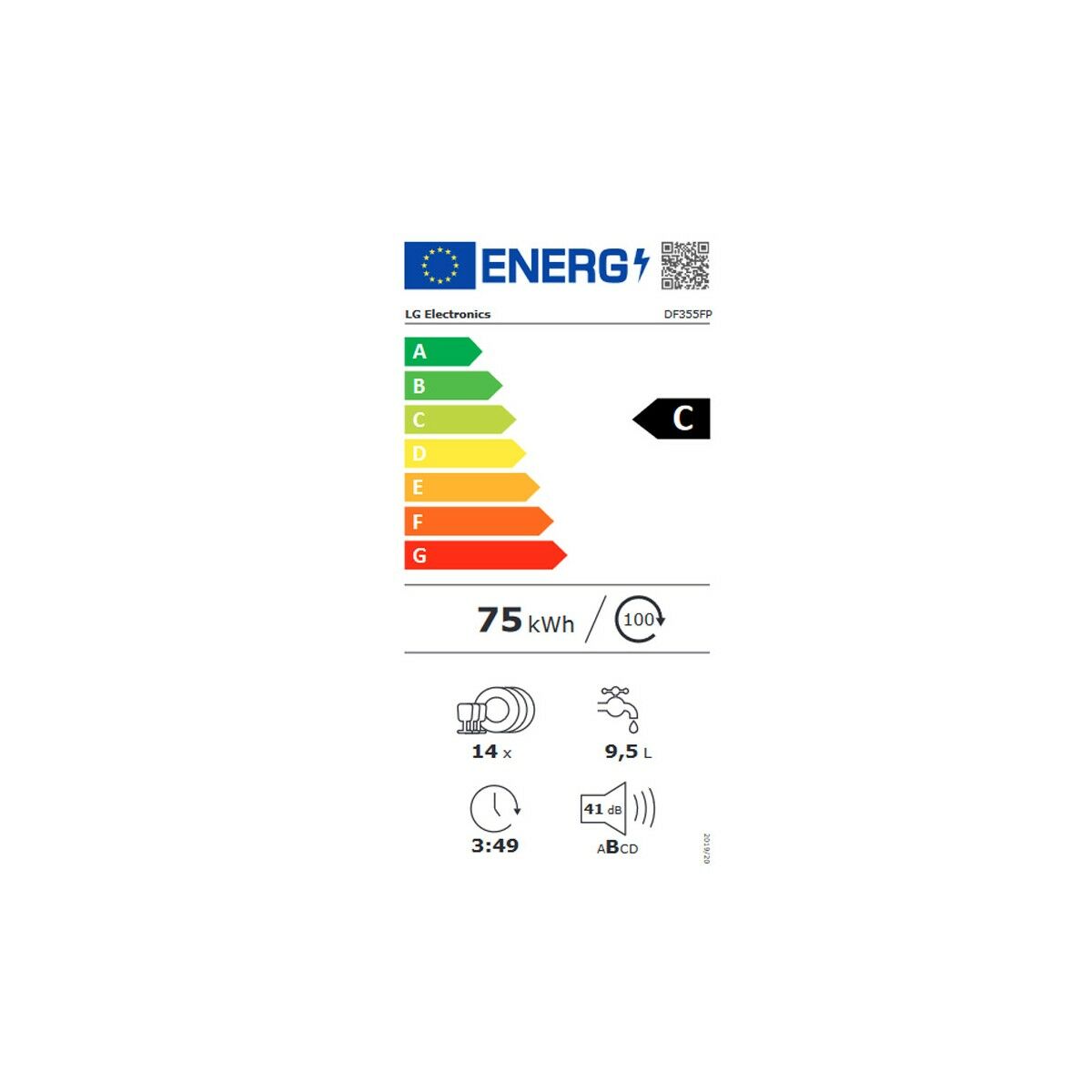 Lavavajillas LG DF355FP