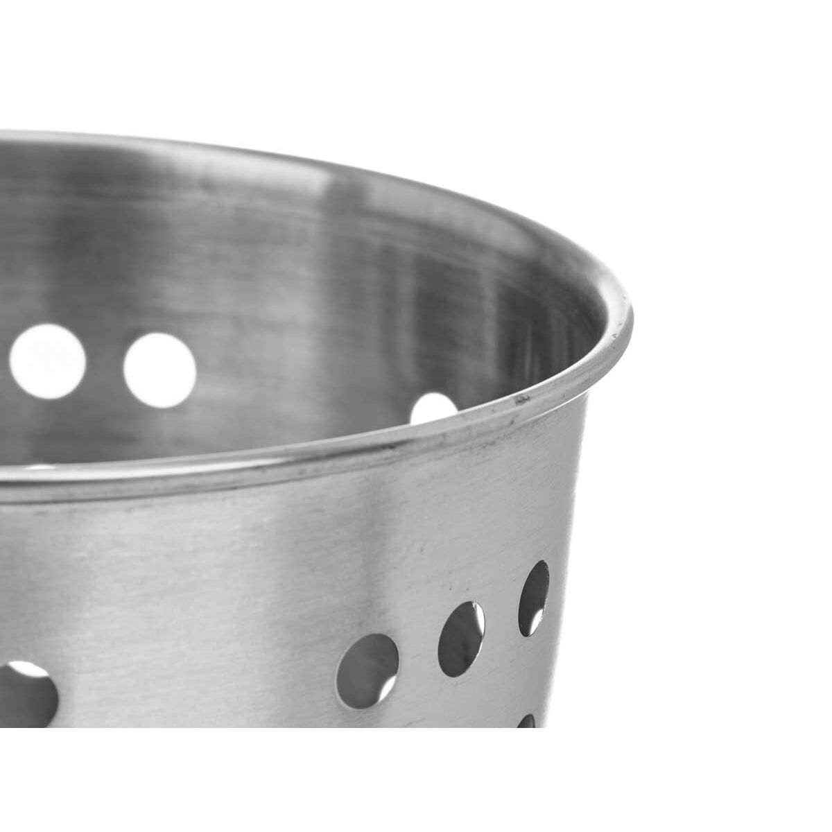 Cesto para cubiertos Kinvara Plateado Acero 12,5 x 14,5 x 12,5 cm (24 Unidades)