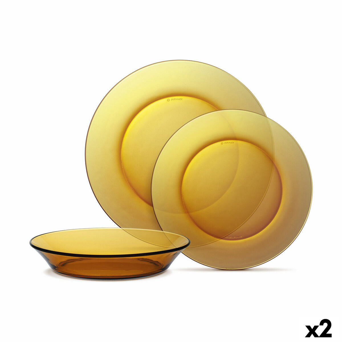 Set de Vajilla Duralex Lys Ambar 18 Piezas (2 Unidades)