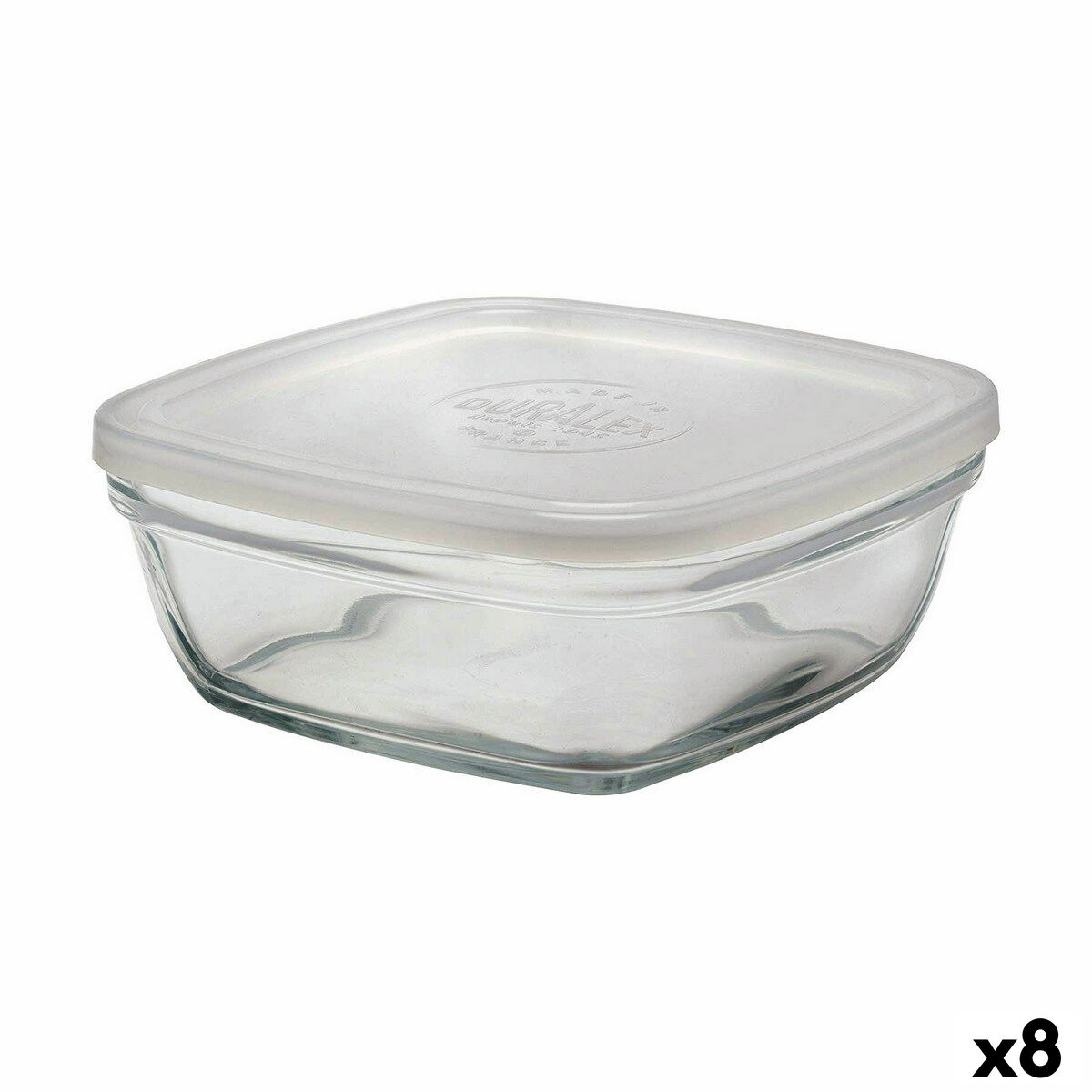 Fiambrera Cuadrada con Tapa Duralex FreshBox 1,15 L 17 x 17 x 7 cm (8 Unidades)  