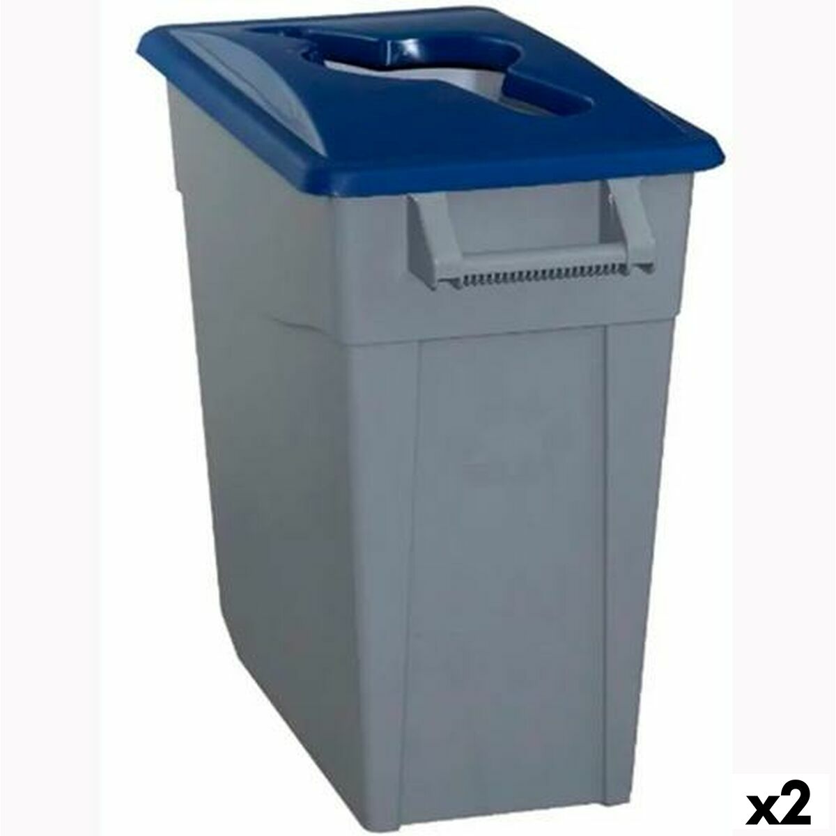Cubo de Basura para Reciclaje Denox Azul 65 L (2 Unidades)