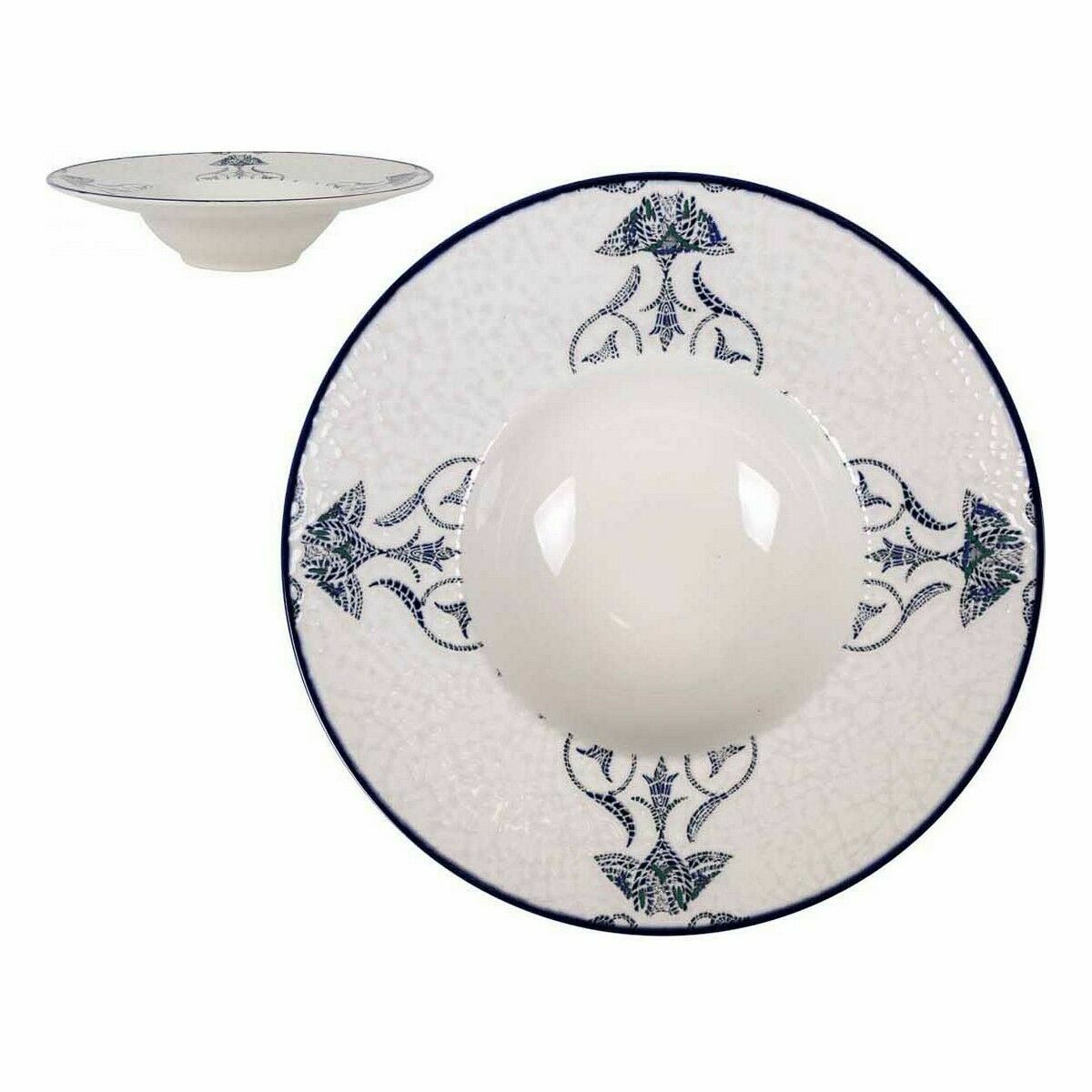 Plato para Pasta La Mediterránea Rosetta Porcelana Ø 28 cm (6 Unidades)