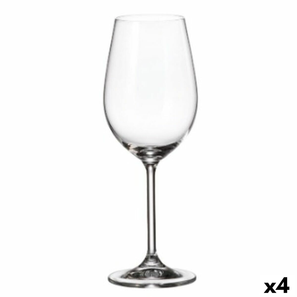 Set de copas de vino Bohemia Crystal Clara Blanco 350 ml 6 Piezas (6 Unidades) (4 Unidades)