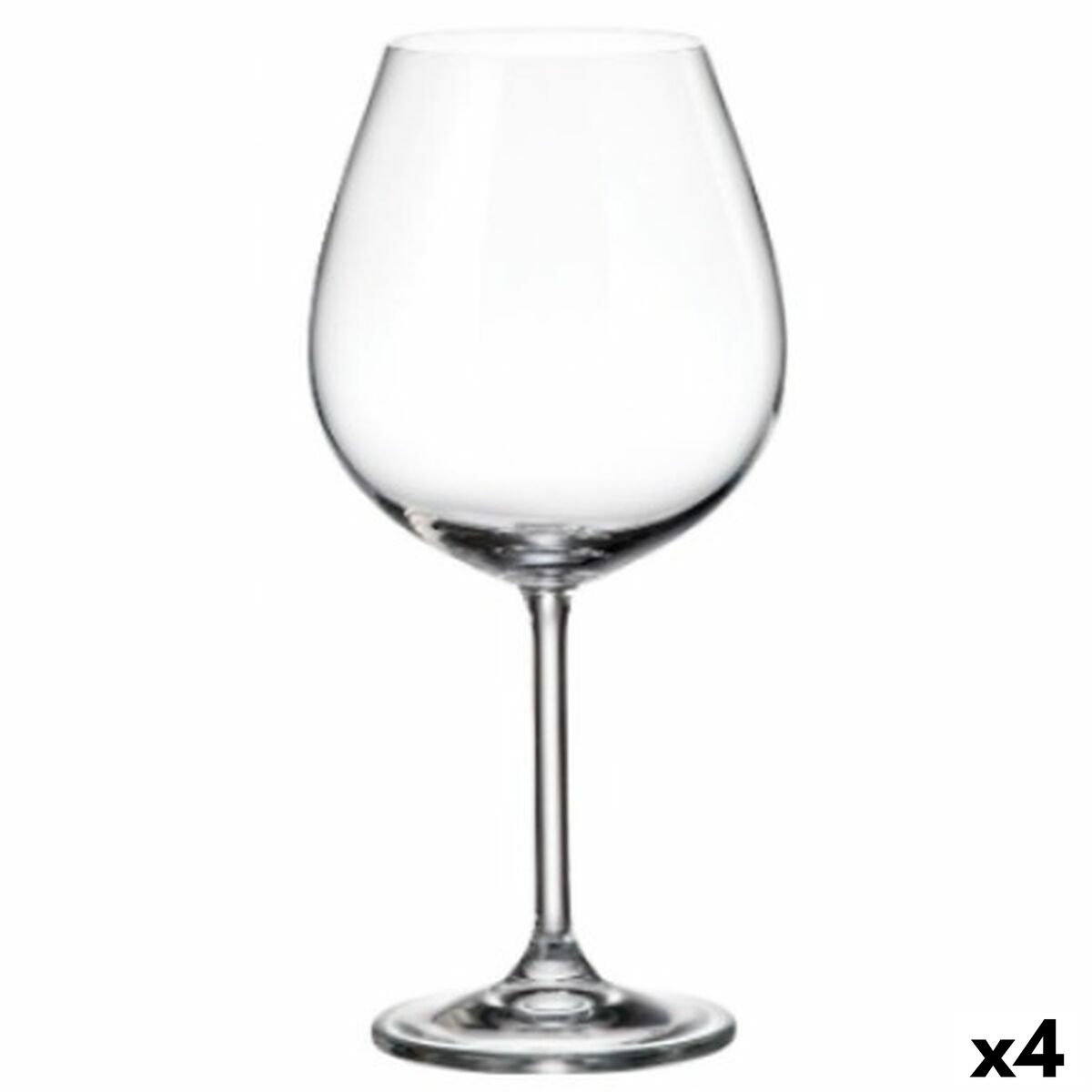 Set de copas de vino Bohemia Crystal Clara 650 ml 6 Piezas (6 Unidades) (4 Unidades)