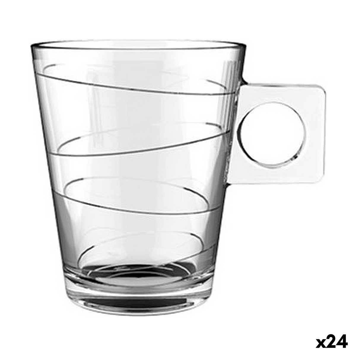 Juego de Tazas de Café Lima onda 80 ml 3 Piezas (24 Unidades)