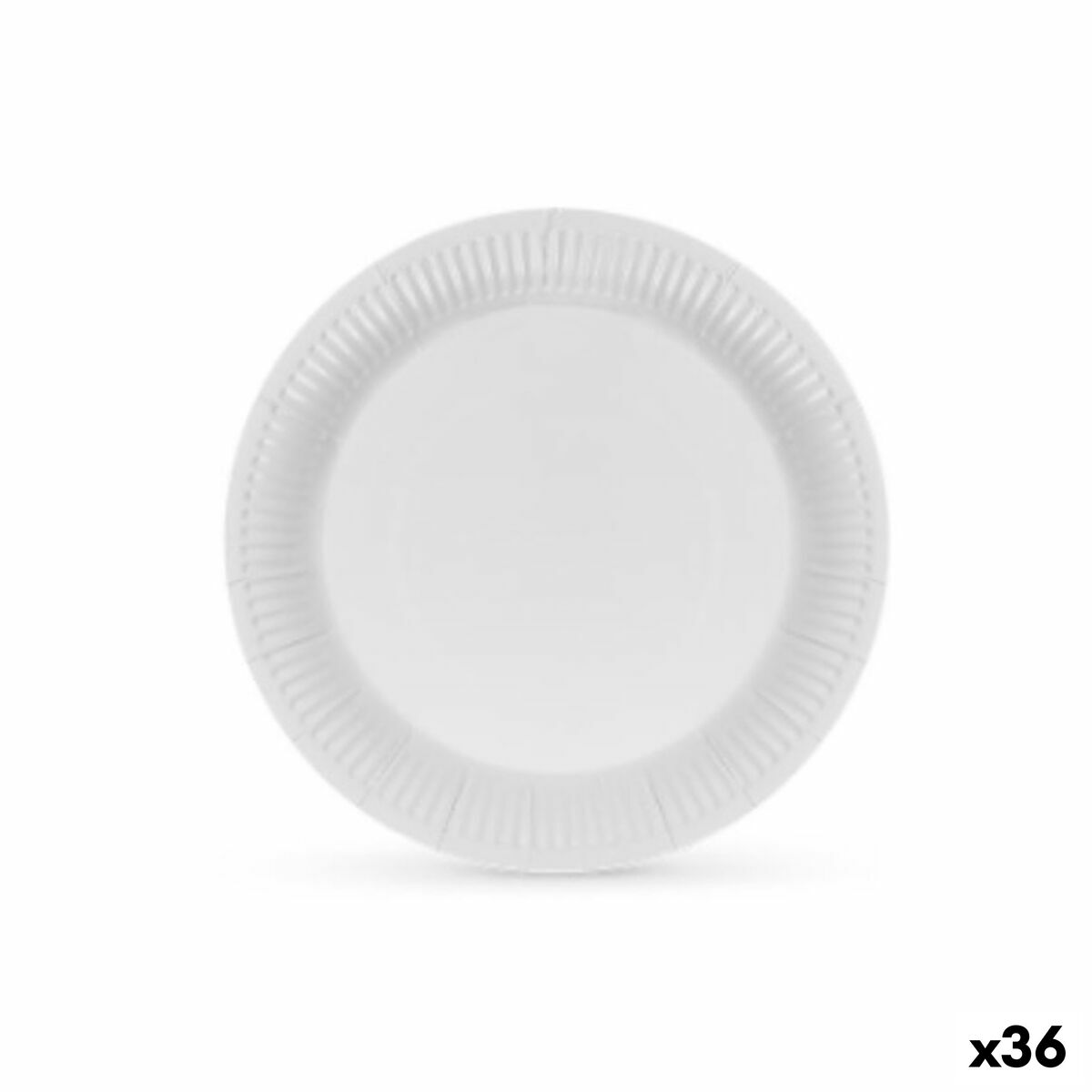 Set de Platos Algon Cartón Desechables Blanco (36 Unidades)